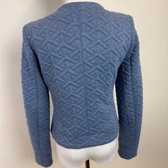 Soieblu Blue Quilted Jacket with Beaded Trim - Picture 6 of 7